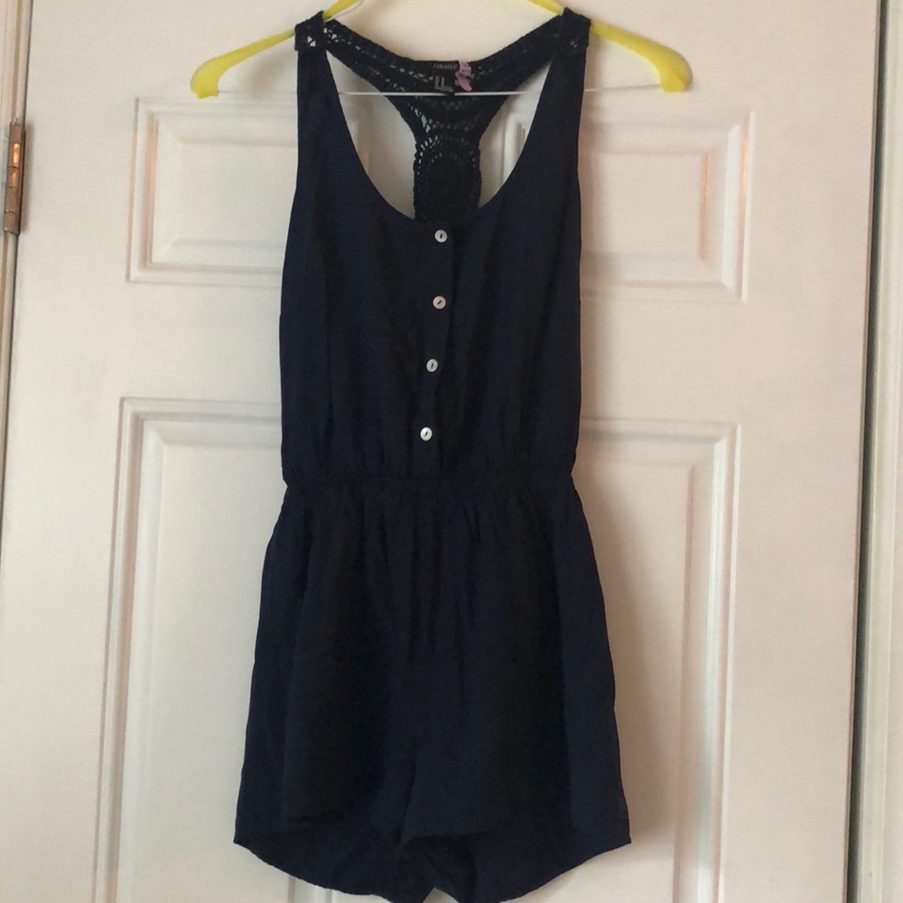 Forever 21 Navy Romper